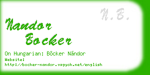 nandor bocker business card